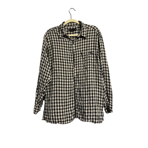 Vintage Plaid Check Studio GA Silk Button Up L - Picture 1 of 3